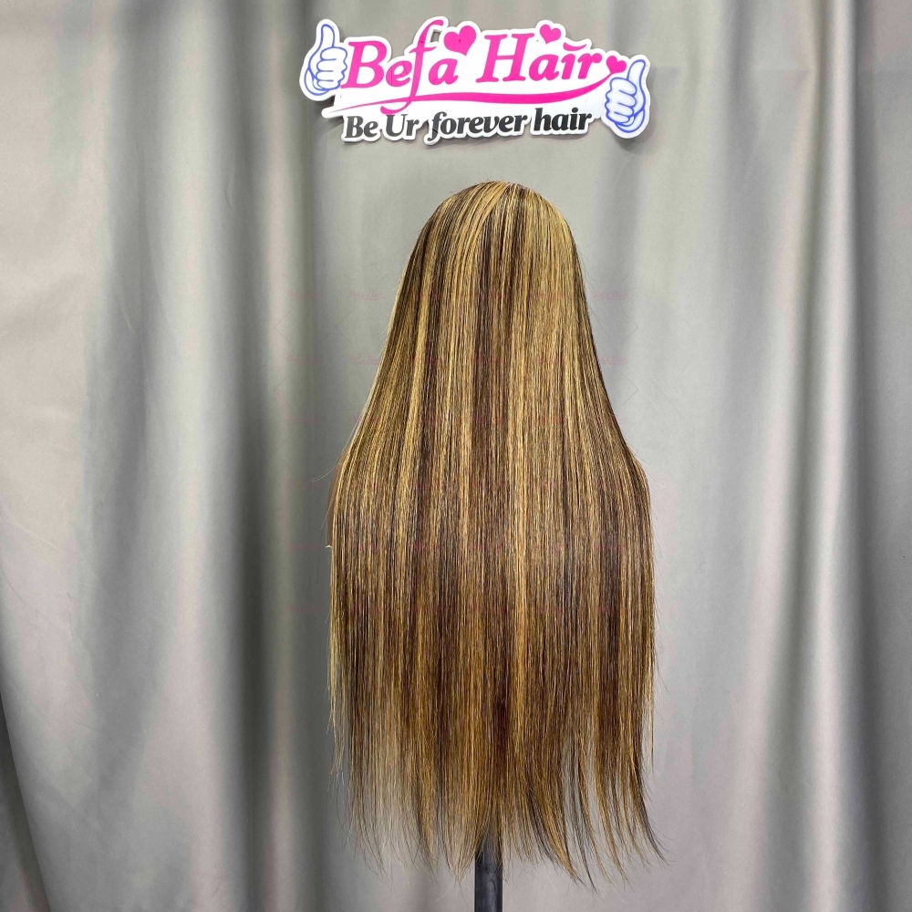 Highlight P4-27 Color Human Hair Wigs 4x4/ 5x5/ 13x4/ 13x6 HD/Transparent Lace Straight Brazilian Hair Wigs
