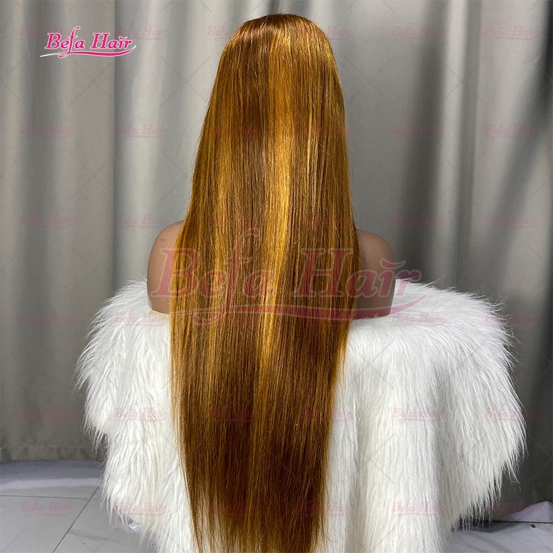 Highlight Piano Color Straight Human Hair Wig Brown Blond Wig 4x4/ 5x5/ 13x4/ 13x6 Transparent Lace Colored Wigs Human Hair Lace Front