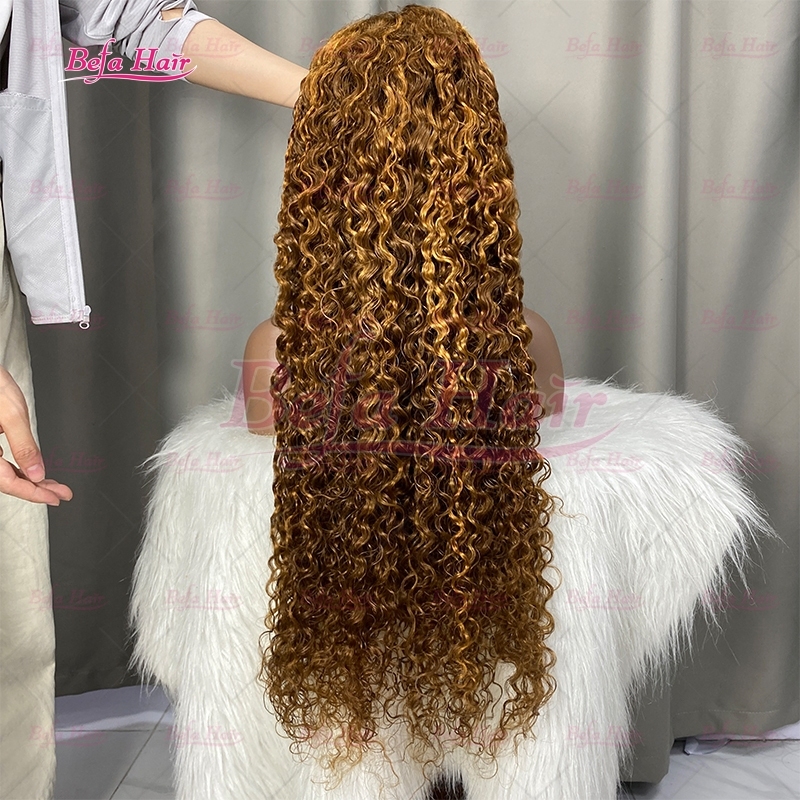 Highlight Piano Color Brown Blond Wig Pre Plucked Italian Curls Color Wigs 4x4/ 5x5/ 13x4/ 13x6 Transparent Lace Italian Curly Wig