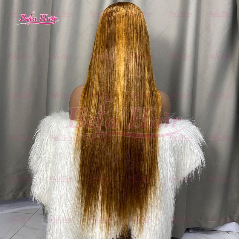 Highlight Piano Color Straight Human Hair Wig Brown Blond Wig 4x4/ 5x5/ 13x4/ 13x6 Transparent Lace Colored Wigs Human Hair Lace Front