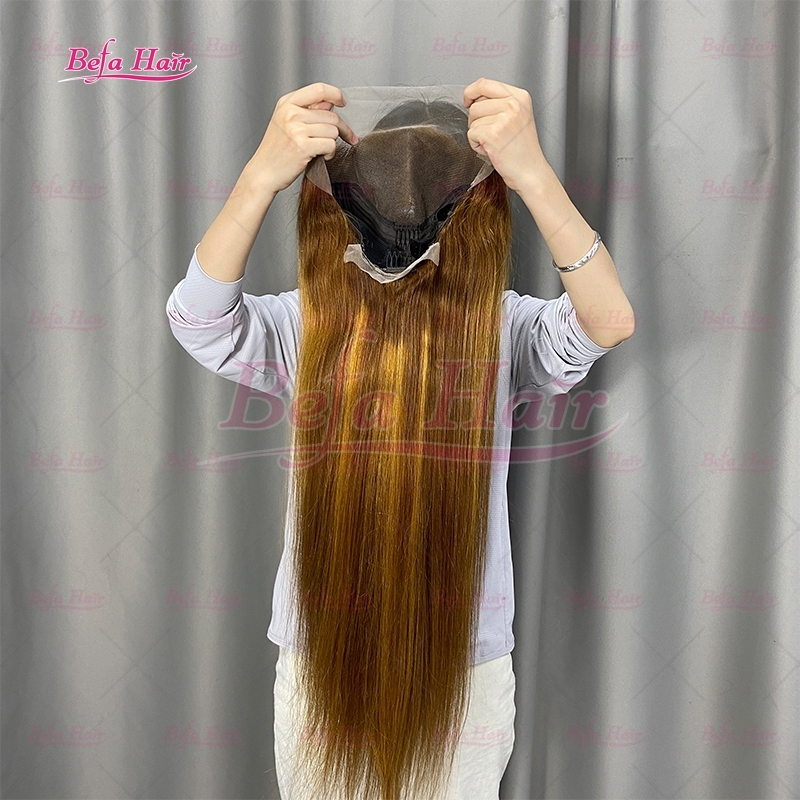 Highlight Piano Color Straight Human Hair Wig Brown Blond Wig 4x4/ 5x5/ 13x4/ 13x6 Transparent Lace Colored Wigs Human Hair Lace Front