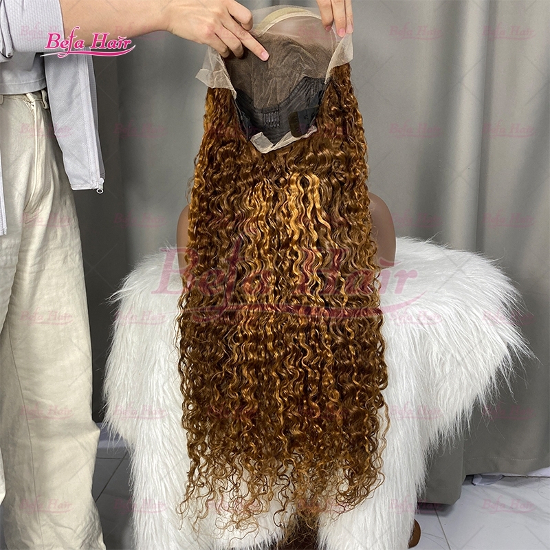 Highlight Piano Color Brown Blond Wig Pre Plucked Italian Curls Color Wigs 4x4/ 5x5/ 13x4/ 13x6 Transparent Lace Italian Curly Wig