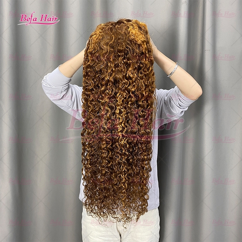 Highlight Piano Color Brown Blond Wig Pre Plucked Italian Curls Color Wigs 4x4/ 5x5/ 13x4/ 13x6 Transparent Lace Italian Curly Wig