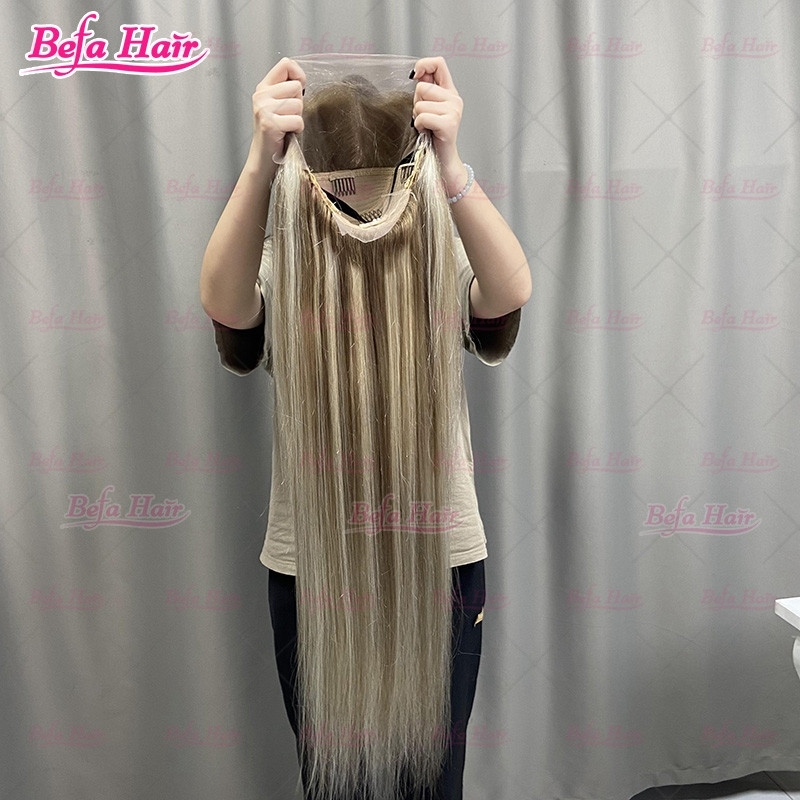 200% Density Colorful Human Hair Wigs Highlight Long Straight Hair 4x4/ 5x5/ 13x4/ 13x6 Transparent Lace Piano Color Hair Wig