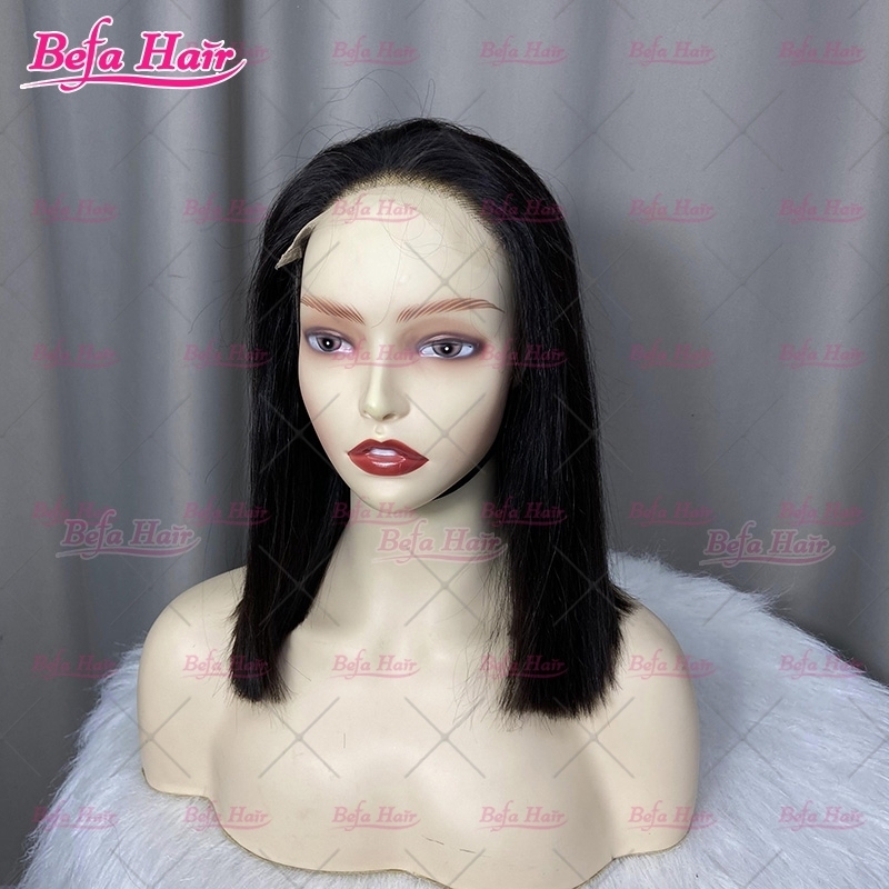 Natural Black 200% Density Bob Wig Human Hair Raw Hair Wig 2x6 4x4 5x5 13x4 13x6 360 Lace Bone Straight Bob Wigs