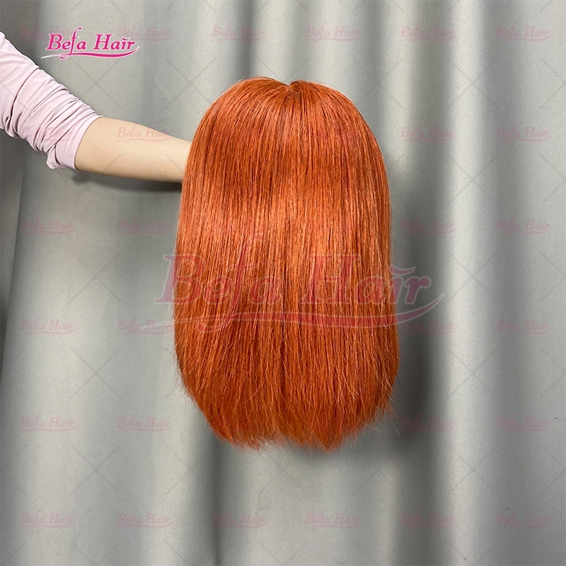 Wholesale Bob Wig Human Hair 350 Color Wig Straight Bob Wigs 4x4 5x5 13x4 13x6 Transparent Lace Orange Hair Wigs
