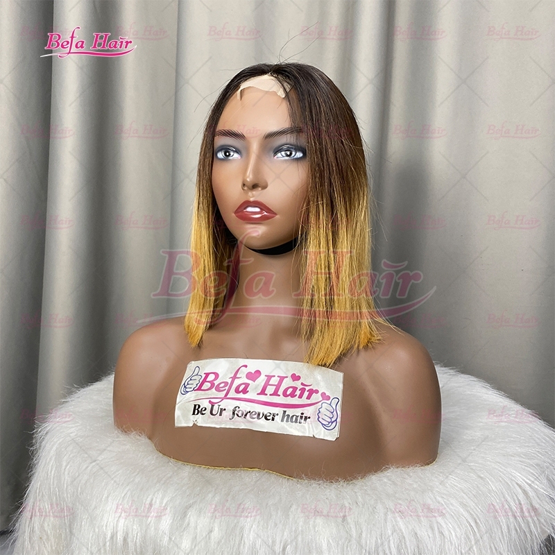 Wholesale 27/30# Raw Virgin Hair Bob Wigs Ombre Human Hair Wigs 4x4 5x5 13x4 13x6 Transparent Lace Colore Human Hair Wigs
