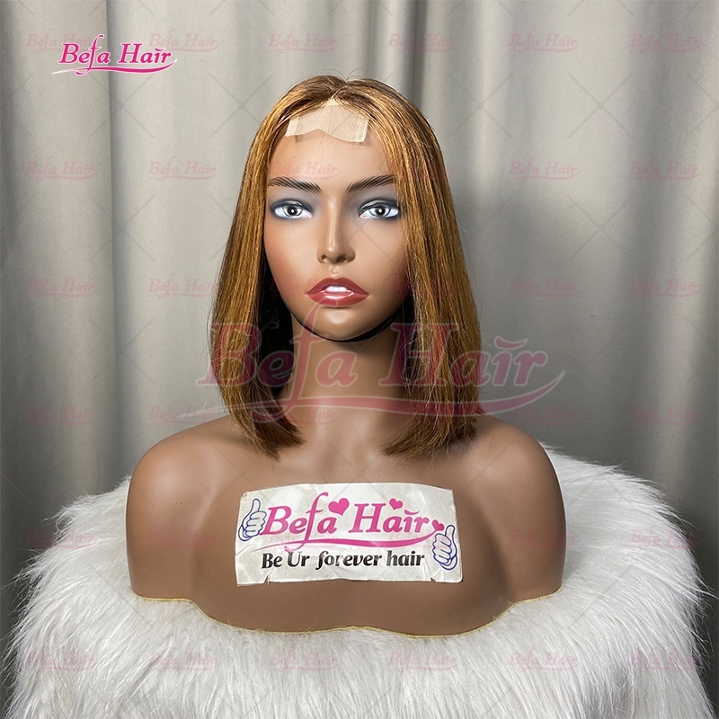 Wholesale P4/27 Highlight Color Vietnamese Bob Piano Color Wig 4x4 5x5 13x4 13x6 HD/ Transparent Lace Two Color Wigs Human Hair Bob Wig