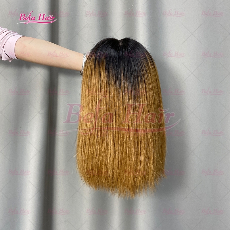 Wholesale 1b/27# Colored Bob Wigs Ombre Human Hair Vietnamese Raw Hair Wigs 4x4 5x5 13x4 13x6 Transparent Lace Two Color Wigs