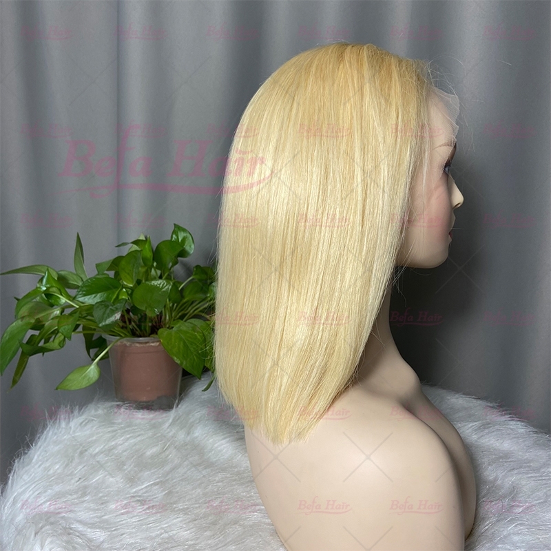 Wholesale Honey Blonde Human Hair Wig Virgin Hair Short Bob 4x4 5x5 13x4 13x6 HD/ Transparent Blond Hair 613 Human Hair Wig