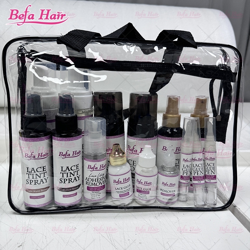 Wholesale Large Sizes Transparent Pvc Bag Wig kit Packaging Toiletry Bag Travel Waterproof Bag