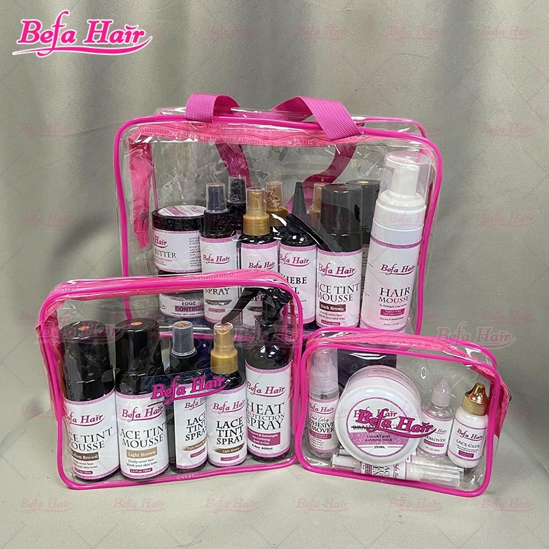 Wholesale Large Sizes Transparent Pvc Bag Wig kit Packaging Toiletry Bag Travel Waterproof Bag
