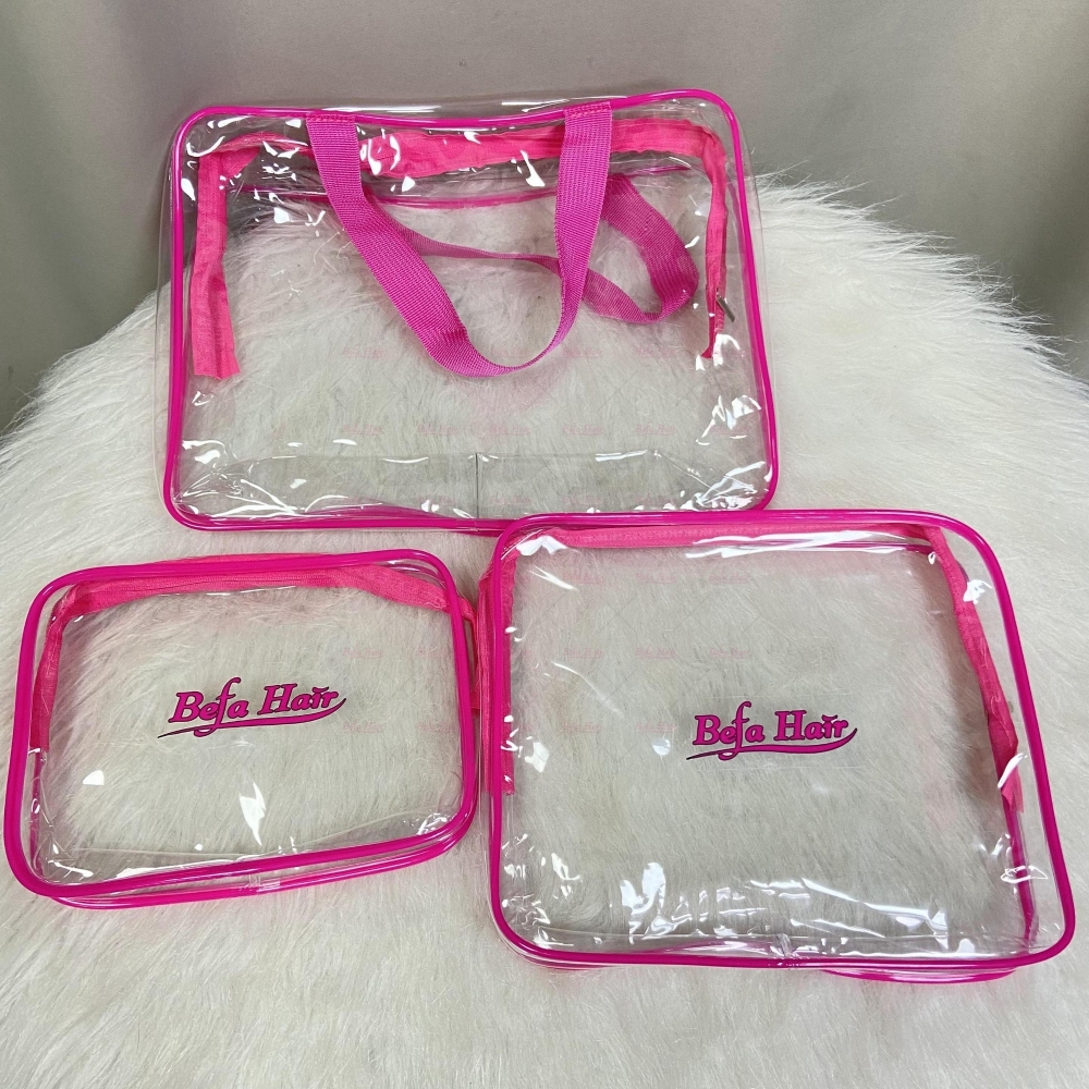 Wholesale Large Sizes Transparent Pvc Bag Wig kit Packaging Toiletry Bag Travel Waterproof Bag