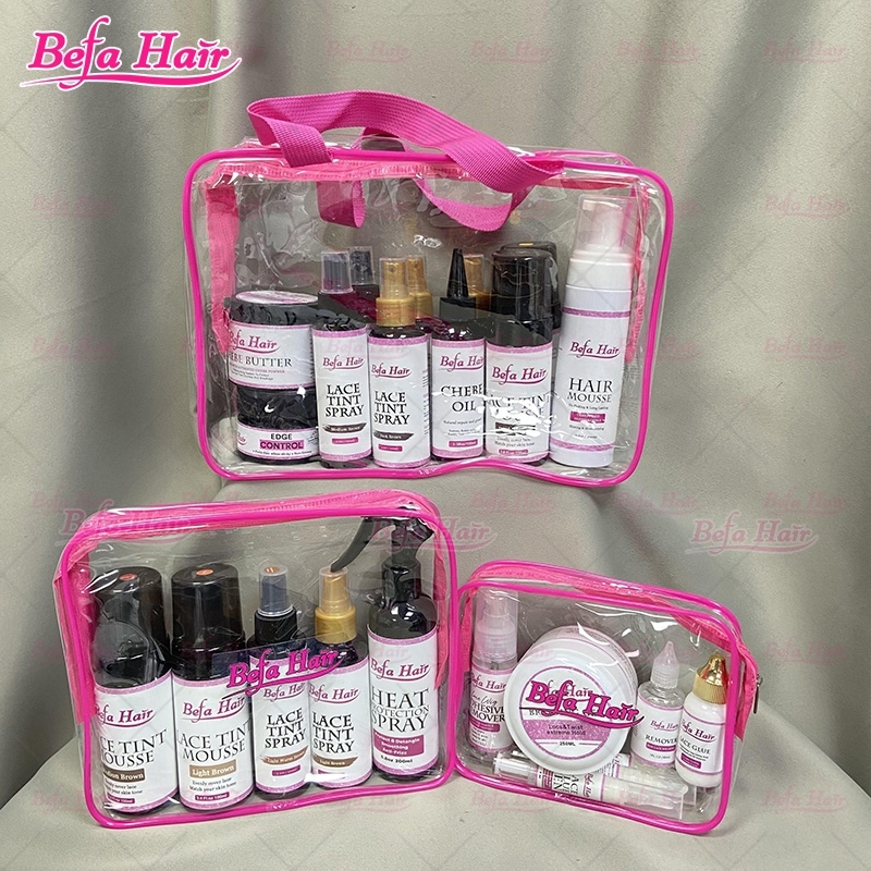 Wholesale Large Sizes Transparent Pvc Bag Wig kit Packaging Toiletry Bag Travel Waterproof Bag