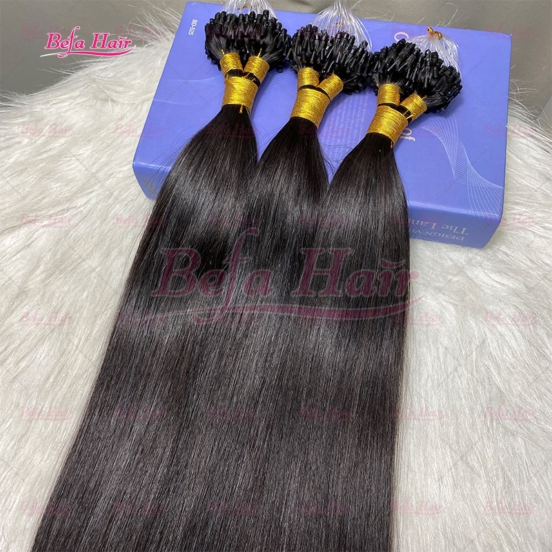 Wholesale Straight Brazilian Hair 16"-30"inch Micro Loop Human Hair Extensions Straight Hair Microlink Hair Extensions Virgin Hair Vendor
