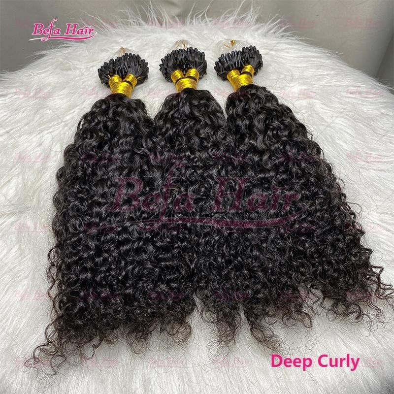 Wholesale Cuticle Aligne Hair 16"-30"inch Micro Loop Human Hair Extensions (BW/ DC/ WW/ IC/ MW/ LW/ KC/ KS) Curly Microlink Hair Extensions