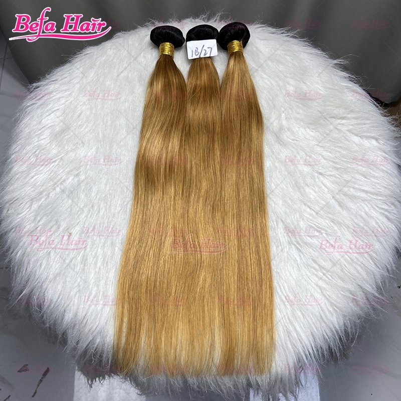 Wholesale Human Hair Weave 1b-27 Ombre Human Hair Straight/ Body Wave 12-30 Inches 1Bundles Ombre Human Hair Bundles