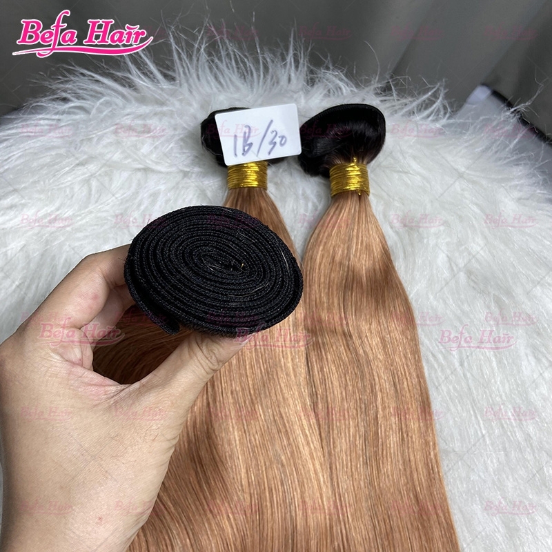 Wholesale 12-30 Inches Ombre Human Hair Bundles 1b/30 Ombre Colors 2pcs/3Bundles/4Bundles Straight/ Body Hair Weave