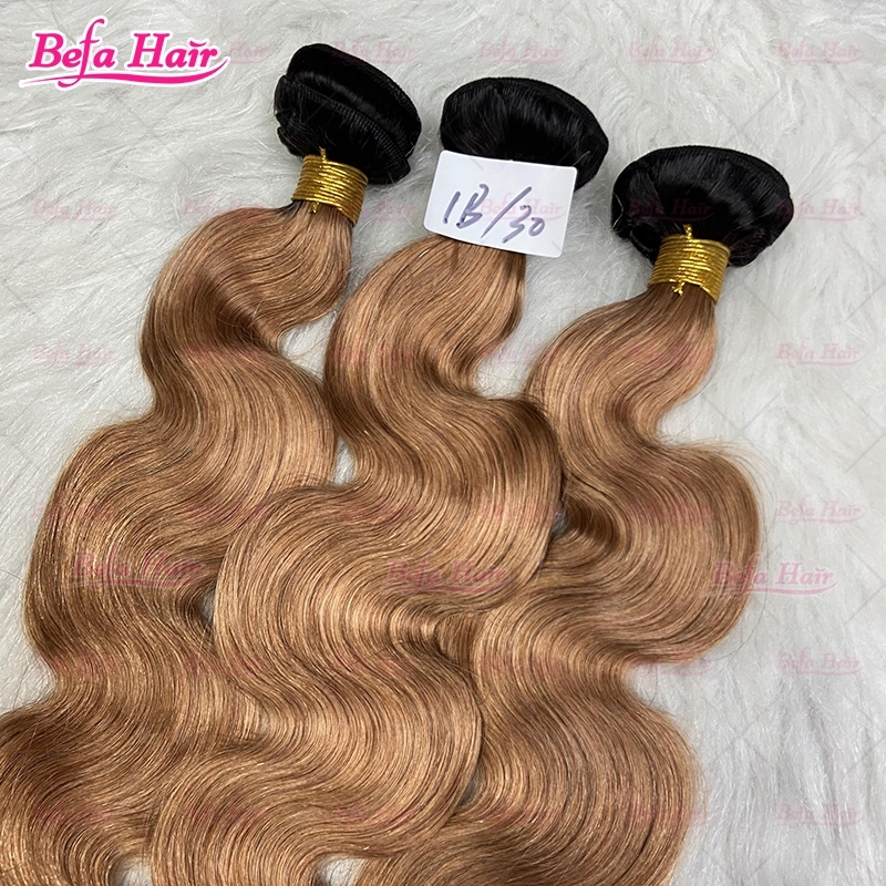 Wholesale 12-30 Inches Ombre Human Hair Bundles 1b/30 Ombre Colors 2pcs/3Bundles/4Bundles Straight/ Body Hair Weave