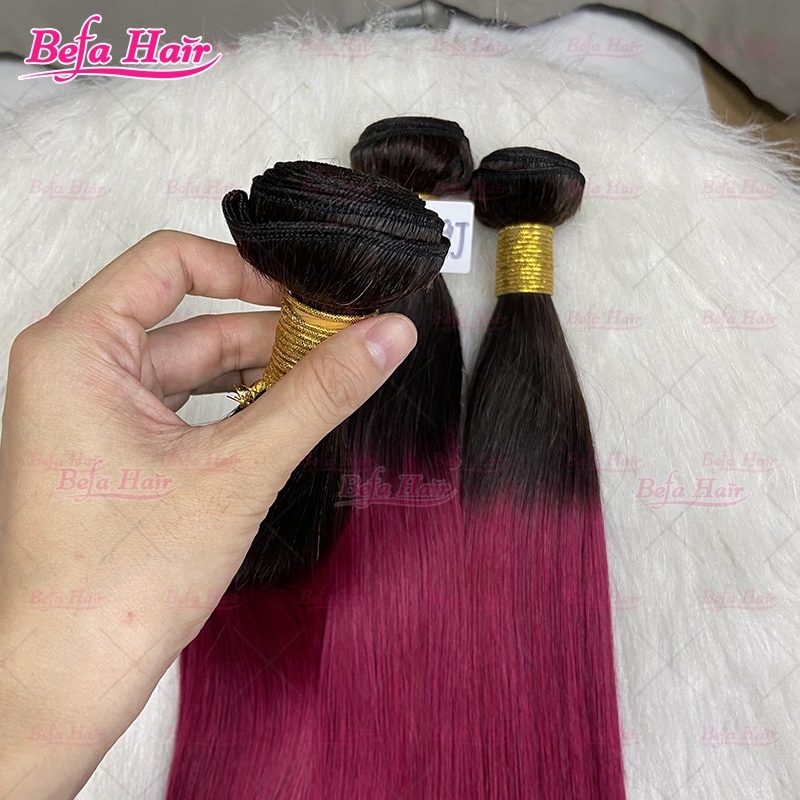 Wholesale 1b 99j Ombre Colors 1Bundles 12-30 Inches Ombre Hair Bundles Straight/ Body Hair Weave