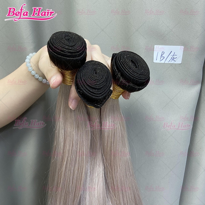 Wholesale Ombre Hair Bundles 1B-Grey Hair Color Bundles 1Bundle 10-30 Inches Straight/ Body Hair Weave