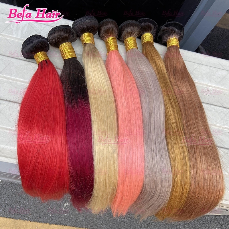 Wholesale Hair Weaves 1b-27 Ombre Hair Bundles Straight/ Body Wave 2pcs/3Bundles/4Bundles 12-30 Inches Ombre Human Hair Bundles
