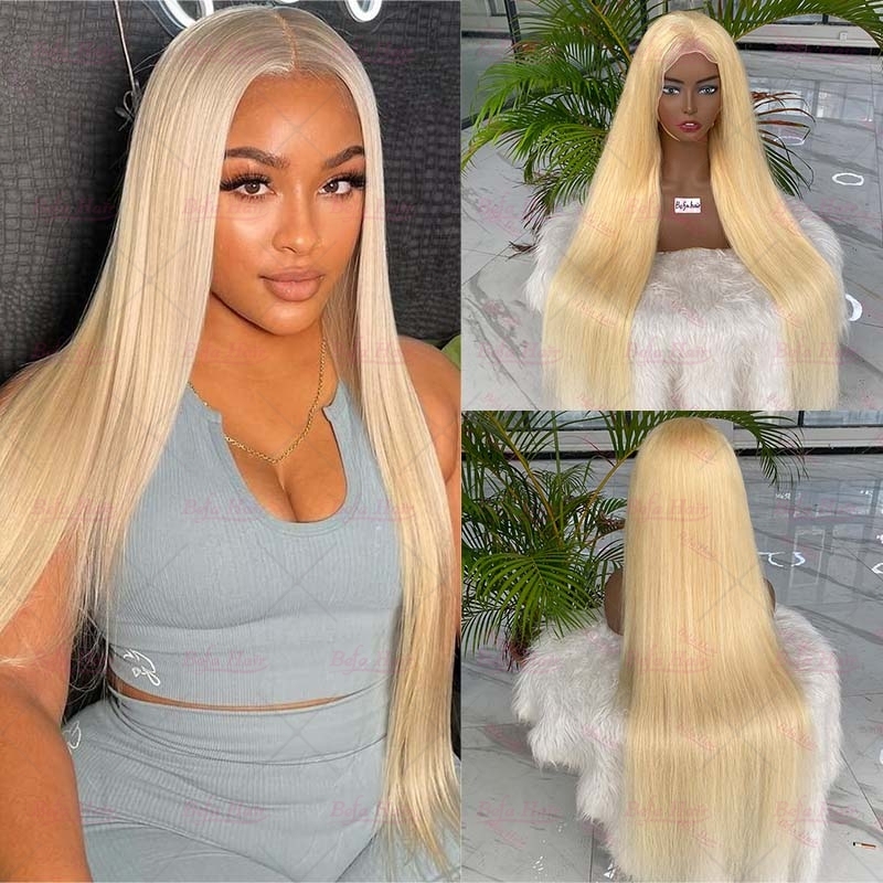 Wholesale High Density Honey Blonde Wig HD/Transparent 4x4/ 5x5/ 13x4/ 13x6 Lace Straight Wig 613 Human Hair Wig