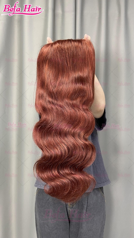 Custom Brown Color Wig Color Human Hair Wigs 4x4/ 5x5/ 13x4/ 13x6 Transparent Lace Body Wave Red Brown Human Hair Wig