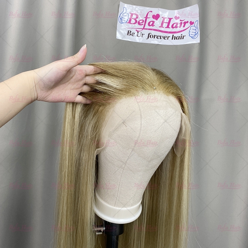 Piano Color Wig P8-613 Straight Hair Highlight Color 4x4/ 5x5/ 13x4/ 13x6 Transparent Lace Honey Blonde Wig