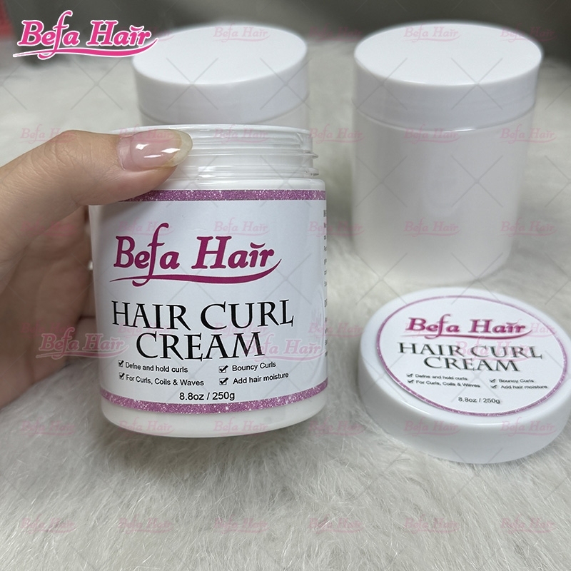 Private Label Coconut Hair Curly Cream Natural Curling Moisture Defining Curl Cream
