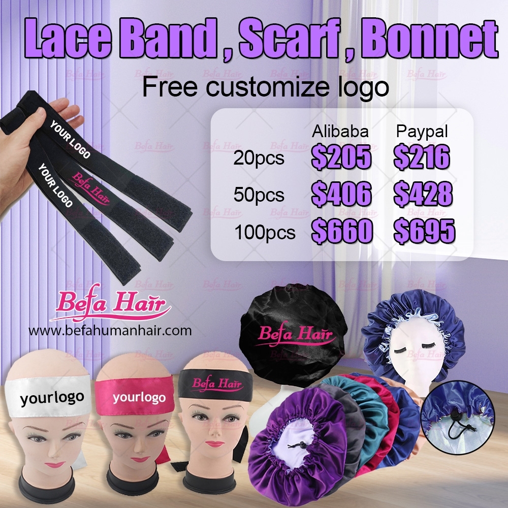 Wholesale Lace band ,Scarf, Bonnet (Free customize logo)
