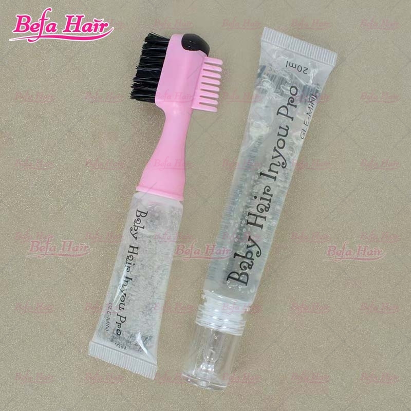 Wholesale 10ml +20ml Edge Brush With Refill Gel 3 In 1 Edge Control Gel Baby Hair Control Gel