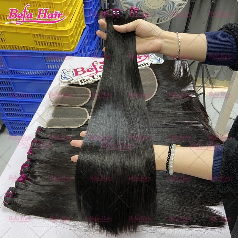 Wholesale Double Drawn 2pcs/3 Bundles/4 Bundles Vietnam Bone Straight Bundles