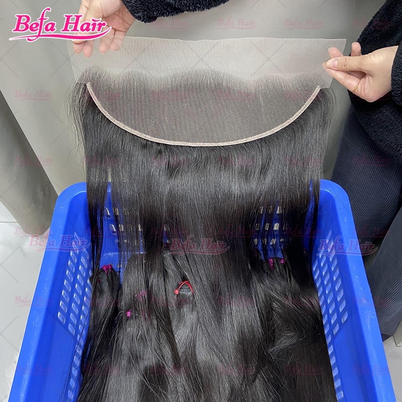Wholesale Vietnam Bone Straight Hair 5x5/13x4 Transparent Lace Closure/ Frontal