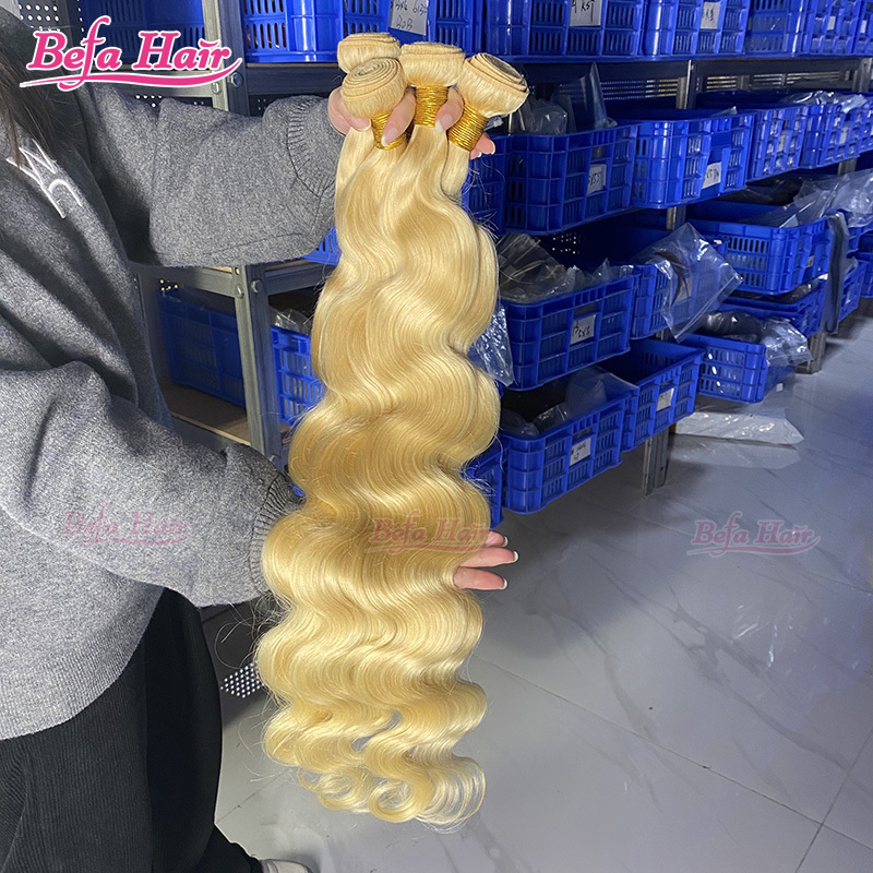 Wholesale Befa Hair 613# Straight/Body Wave 2pcs/3Bundles/4Bundles 10-30 Inches Virgin Human Hair Weave