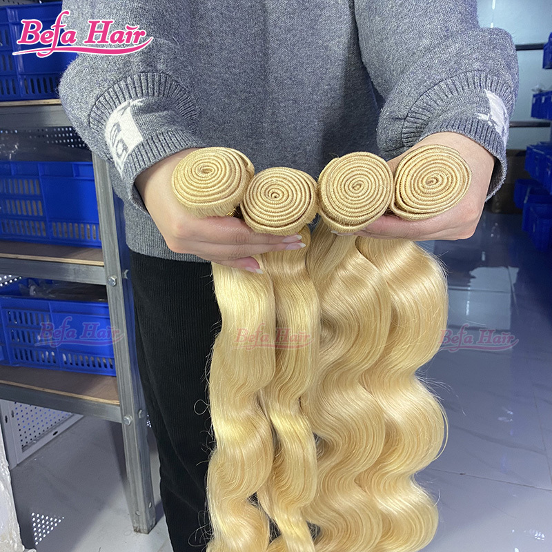 Wholesale Befa Hair 613# Straight/Body Wave 2pcs/3Bundles/4Bundles 10-30 Inches Virgin Human Hair Weave