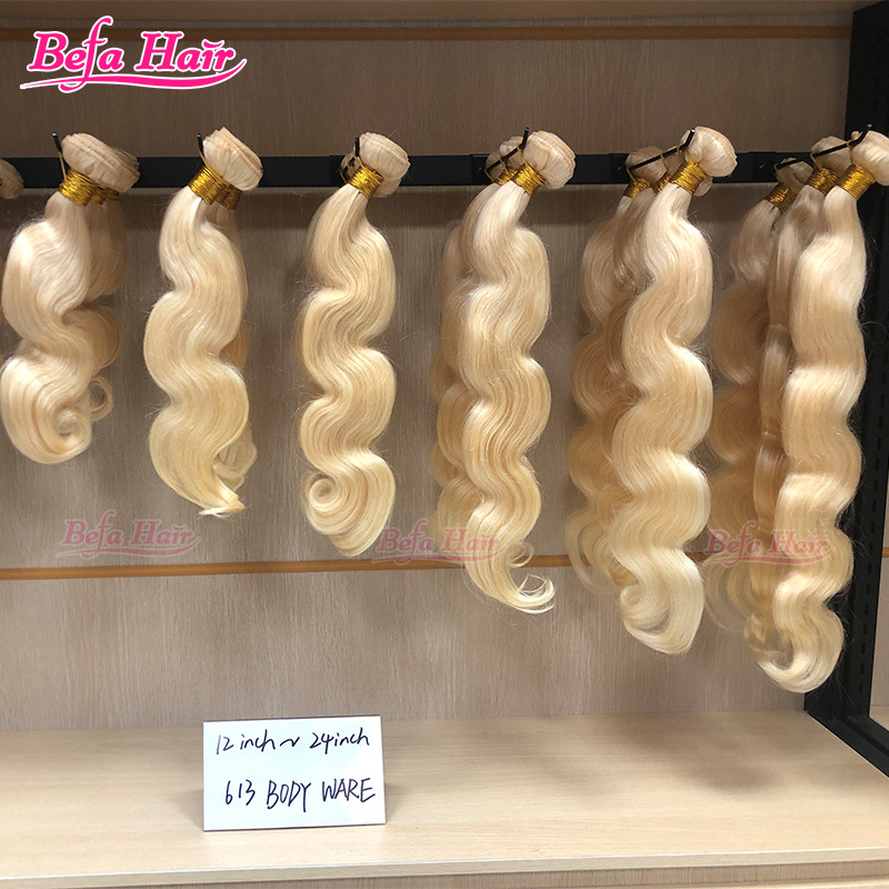Wholesale Befa Hair 613# Straight/Body Wave 2pcs/3Bundles/4Bundles 10-30 Inches Virgin Human Hair Weave