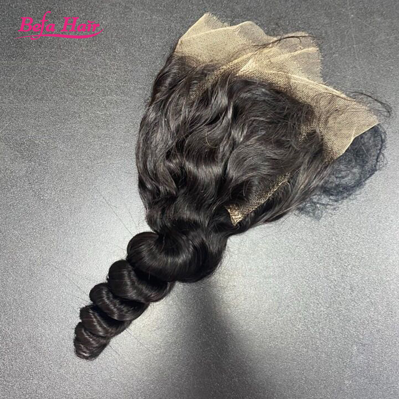 Wholesale Loose Wave 100% human hair 13*4 Ear to Ear Lace Frontal Closure,can do dropshipping