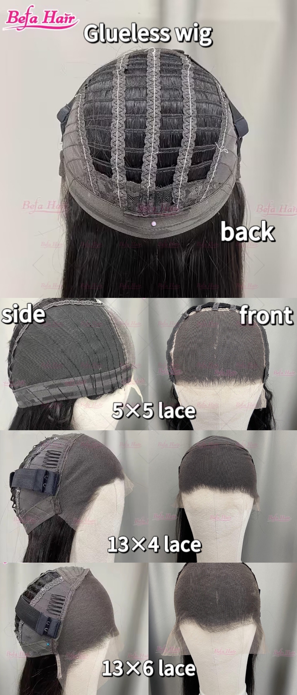 Glueless Wigs Human Hair Orange Ginger Color Wig 5x5/ 13x4/ 13x6 Transparent Lace Bone Straight Human Hair Wig