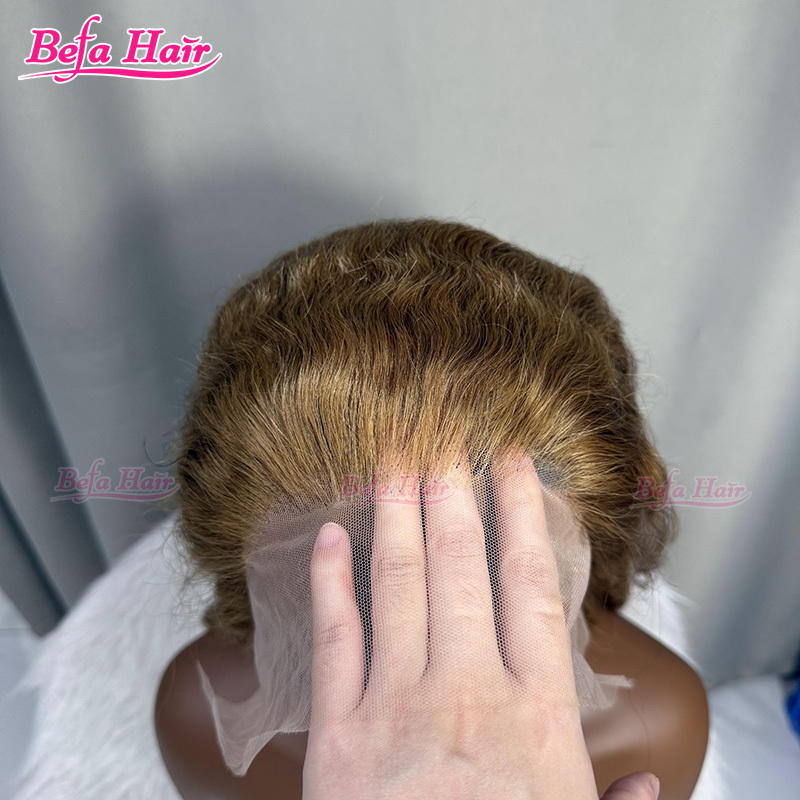 Befa Hair 200% Density Honey Brown Deep Wave Wig Human Hair 2x6 4x4 5x5 13x4 13x6 360 Transparent Lace Colored Human Hair Wigs