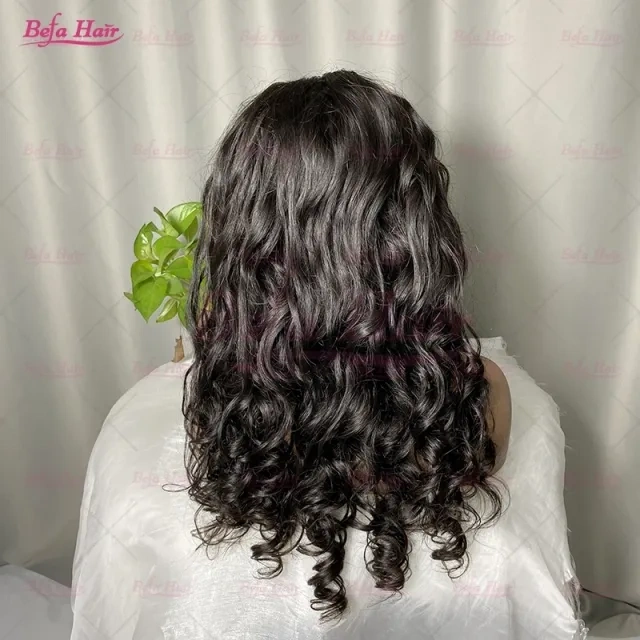 Befa Hair U-Part Wig Cuticle Aligned Human Hair Wigs Loose Wave Wig Human Hair 12-34 Inch Unprocessed Virgin Hair None Lace Wig