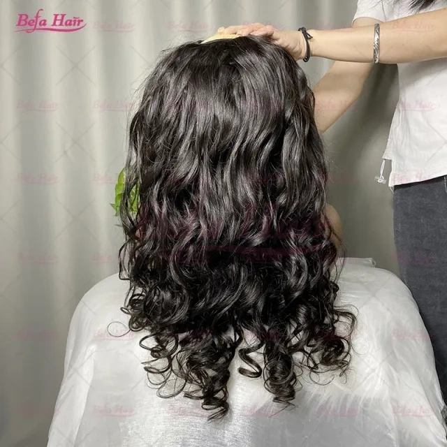 Befa Hair U-Part Wig Cuticle Aligned Human Hair Wigs Loose Wave Wig Human Hair 12-34 Inch Unprocessed Virgin Hair None Lace Wig