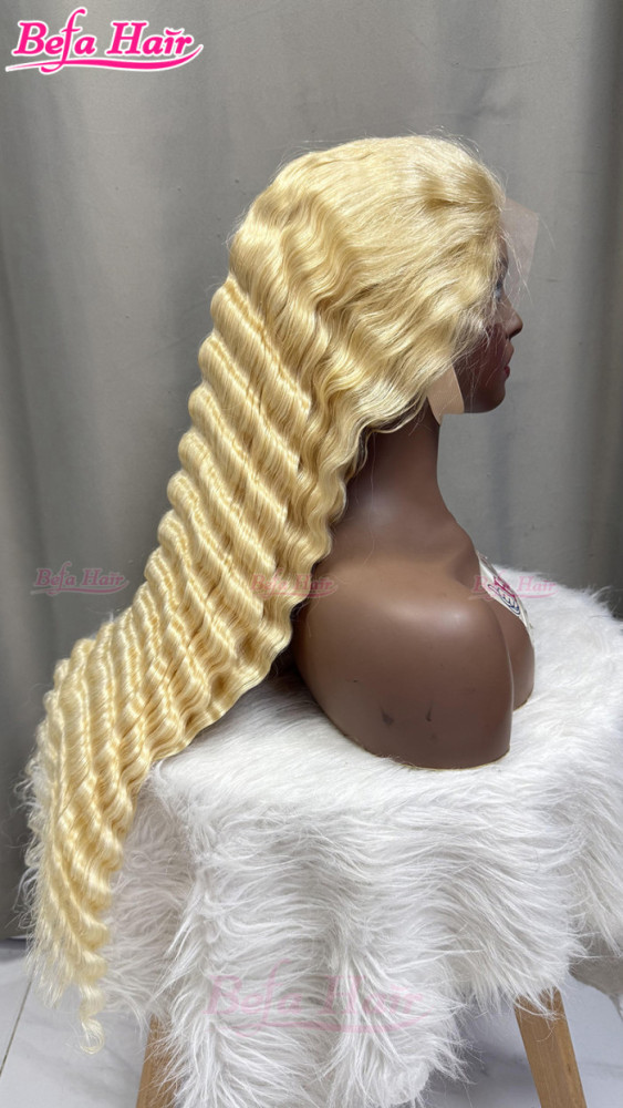 Befa Hair High Quality Honey Blonde 613 Lace Wig HD Transparent 4x4/ 5x5/ 13x4/ 13x6 Lace Blonde Color Deep Wave Human Hair Colored Wigs