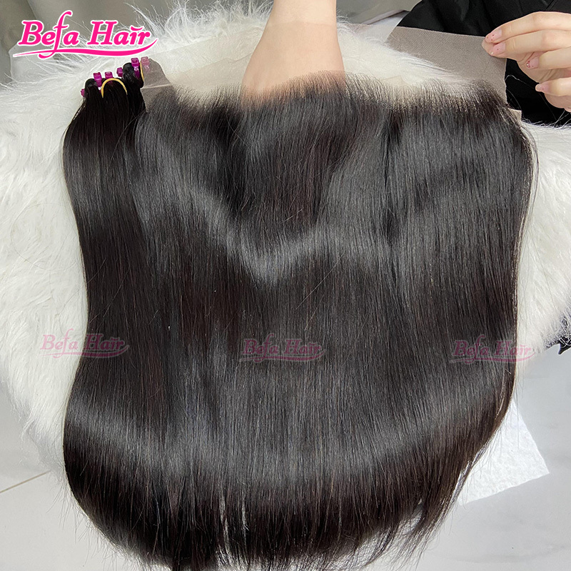 Befa Hair Wholesale Vietnam Bone Straight Hair 5x5/13x4 Transparent Lace Closure/ Frontal