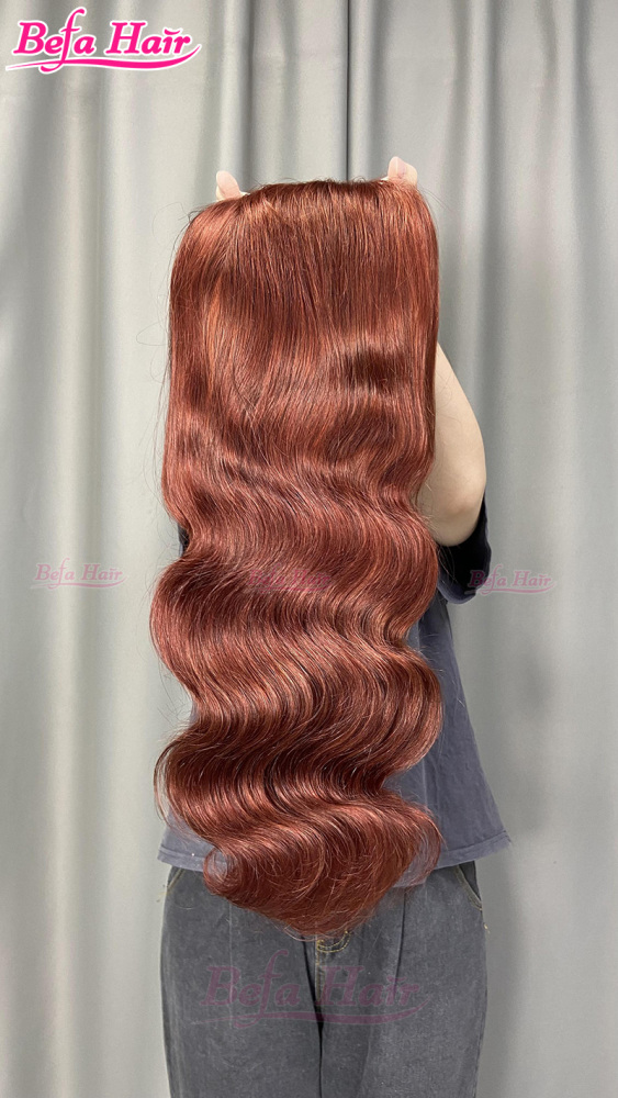 Custom Brown Color Wig Color Human Hair Wigs 2x6 4x4 5x5 13x4 13x6  360 Transparent Lace Body Wave Red Brown Human Hair Wig