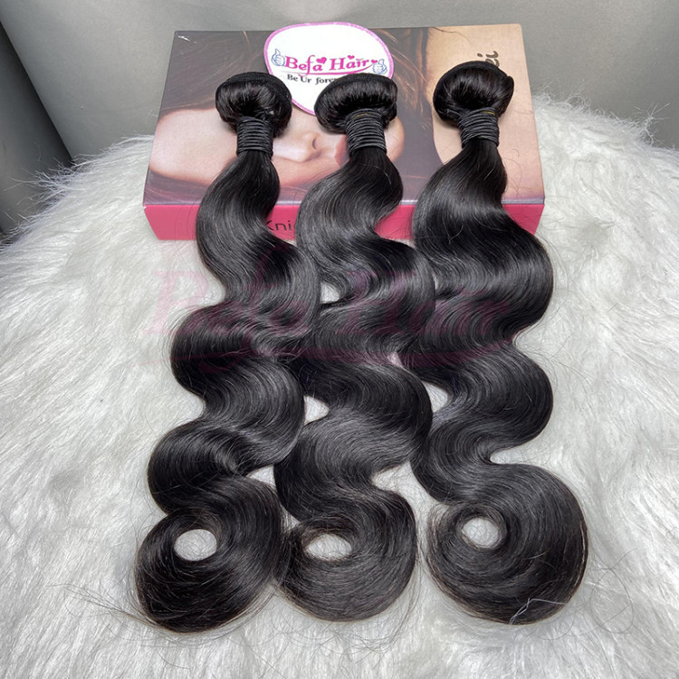 Befa Hair Wholesale Body wave Wefts 1pc/2pcs/3pcs/4pcs 10-34 Inches Virgin Human Hair Weave