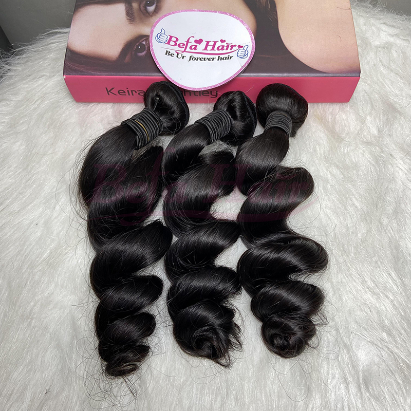 Befa Hair Wholesale Loose Wave Wefts 10 Bundles 12-30 Inches Natural Human Hair Weave