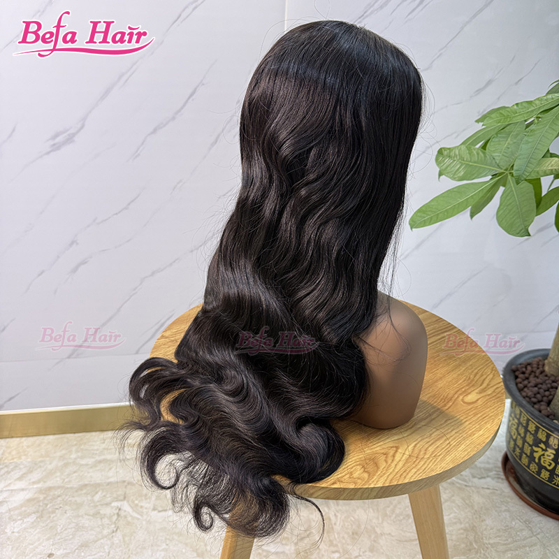 Befa Hair Wholesale Body Wave V Part Human Hair Wigs Brazilian Virgin 200% Density Glueless Wig