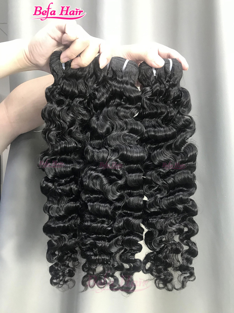 Befa Hair Wholesale Burmese Curly 10 Bundles 12-30 Inches Natural Human Hair Weave Drop Shipping