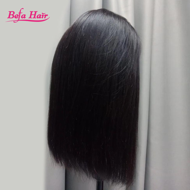 Befa Hair Natural Black Straight Hair Bob Wig Human Hair 2x6 4x4 5x5 13x4 13x6 360 HD Lace Transparent Lace Straight Hair Wig
